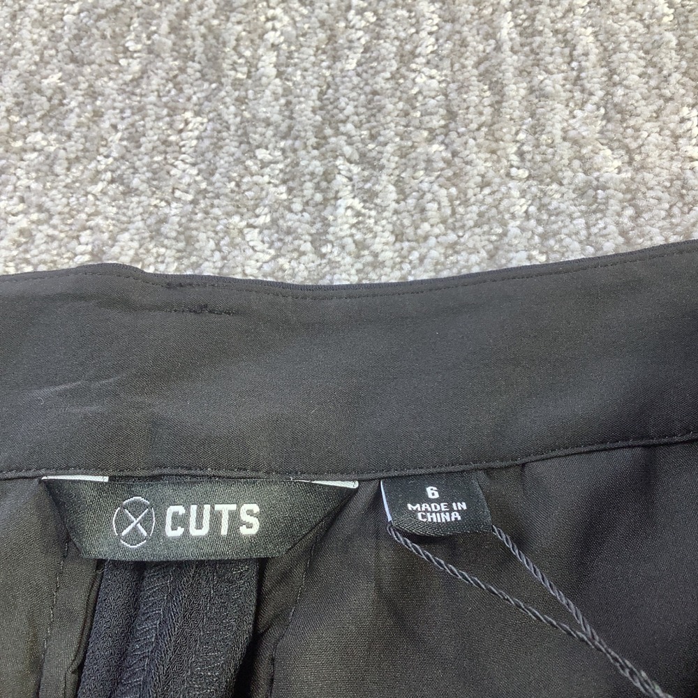 Cuts Womens Essential Pant Black‎ Wide Leg Pleated Size 6 NWT - Picture 7 of 14